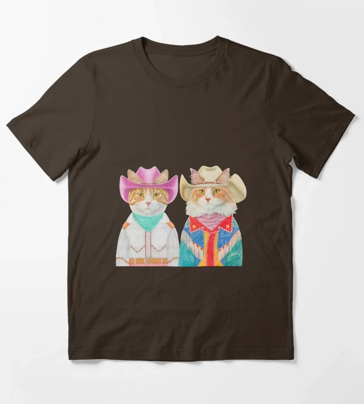Rodeo Cats Ginger Cats T-Shirt Brown