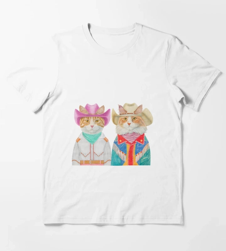 Rodeo Cats Ginger Cats T-Shirt White
