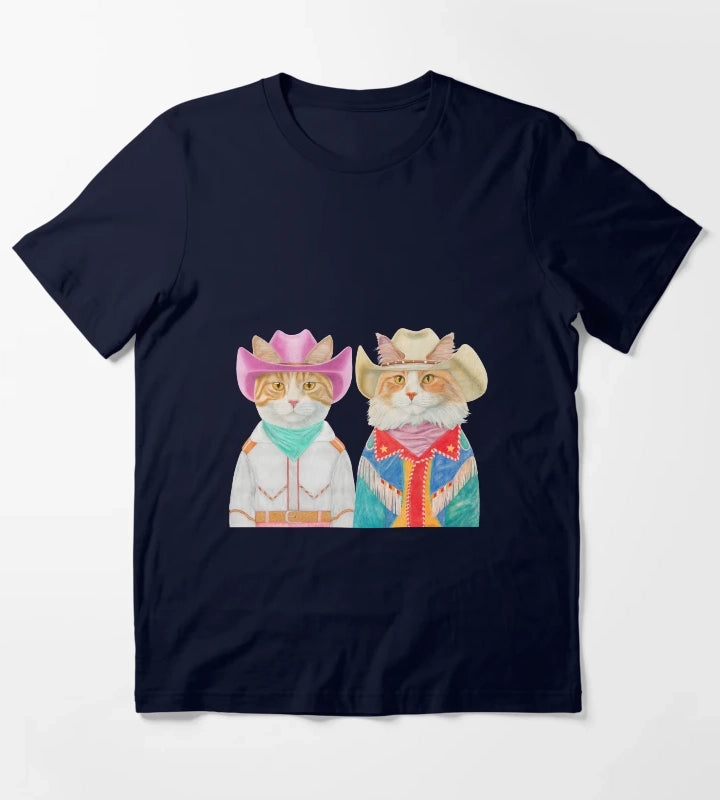 Rodeo Cats Ginger Cats T-Shirt Navy