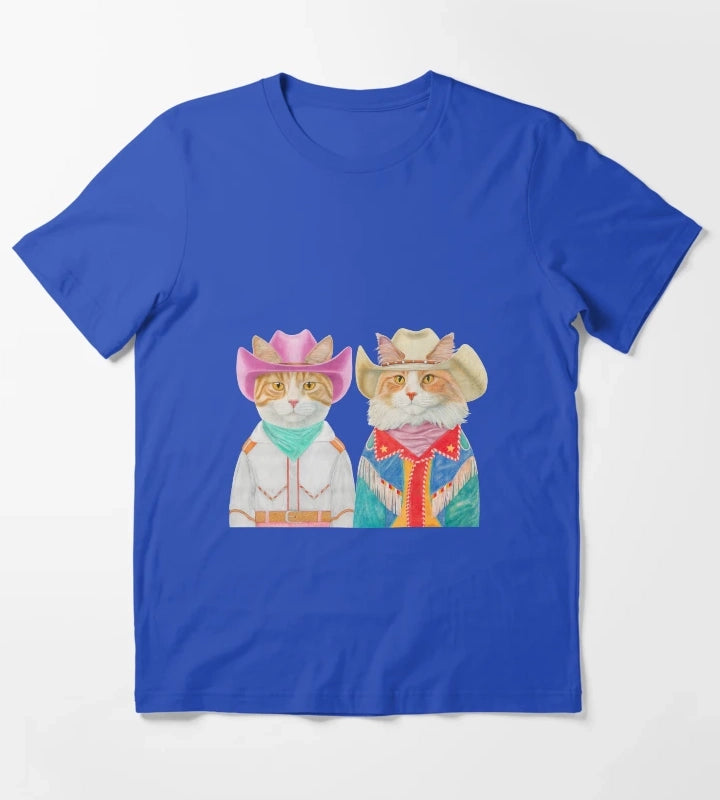 Rodeo Cats Ginger Cats T-Shirt Blue