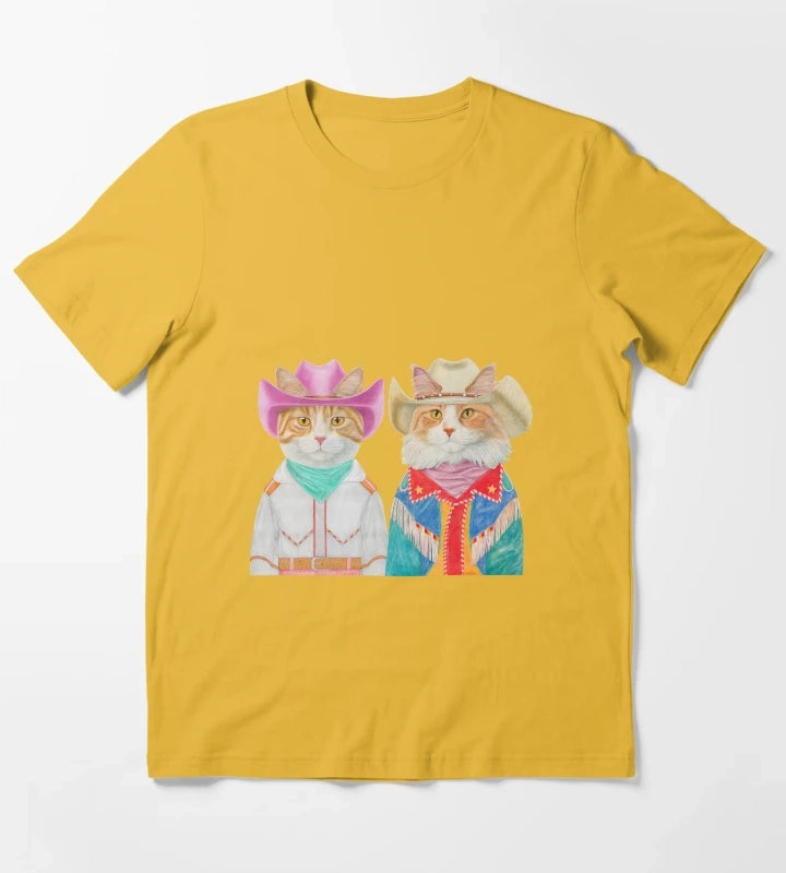 Rodeo Cats Ginger Cats T-Shirt Yellow