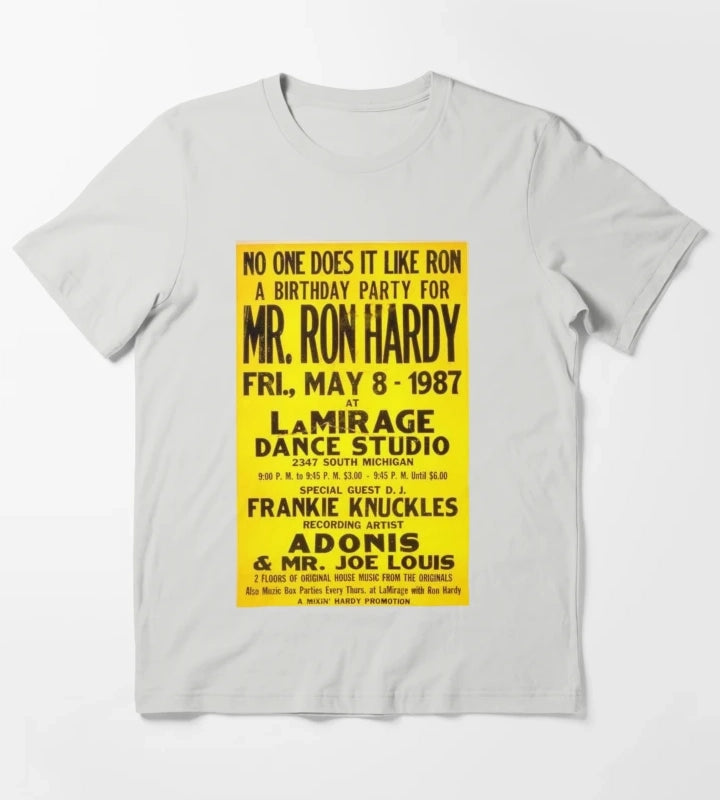 Ron Hardy House Music Legend T-Shirt Light Grey