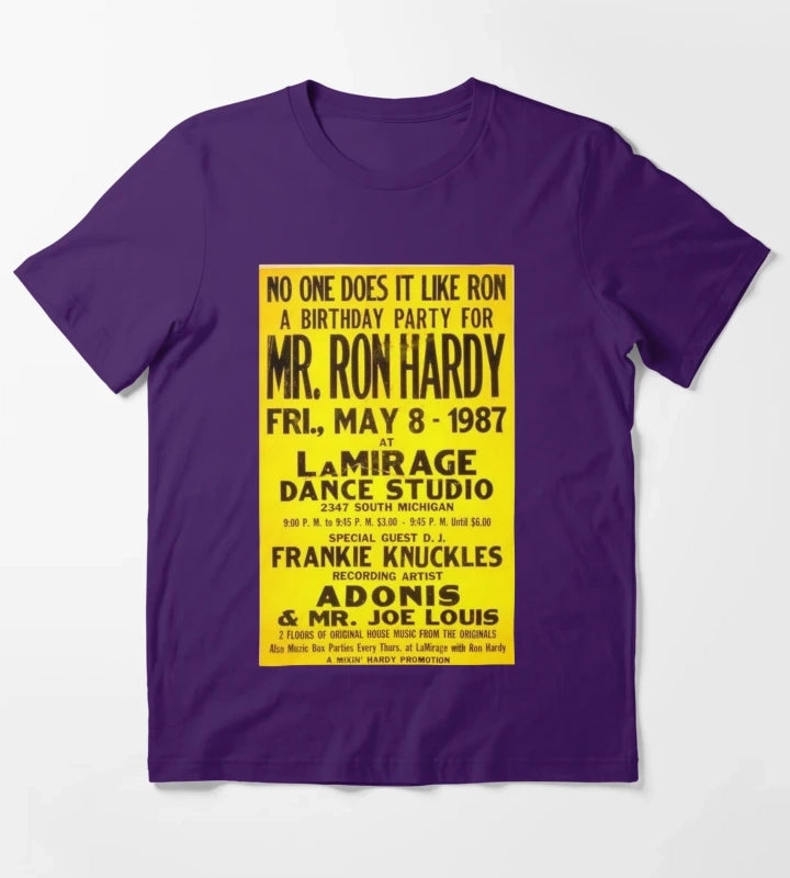 Ron Hardy House Music Legend T-Shirt Purple