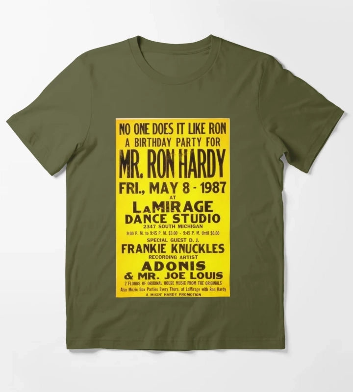 Ron Hardy House Music Legend T-Shirt Olive Green