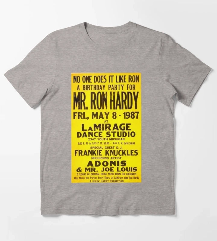 Ron Hardy House Music Legend T-Shirt Heather Grey