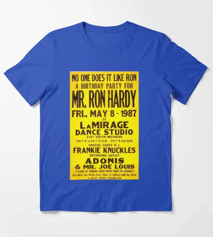 Ron Hardy House Music Legend T-Shirt Blue