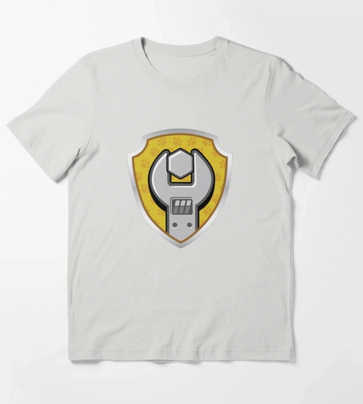 Rubble Construction Puptag GraphicLoveShop T-Shirt Light Grey