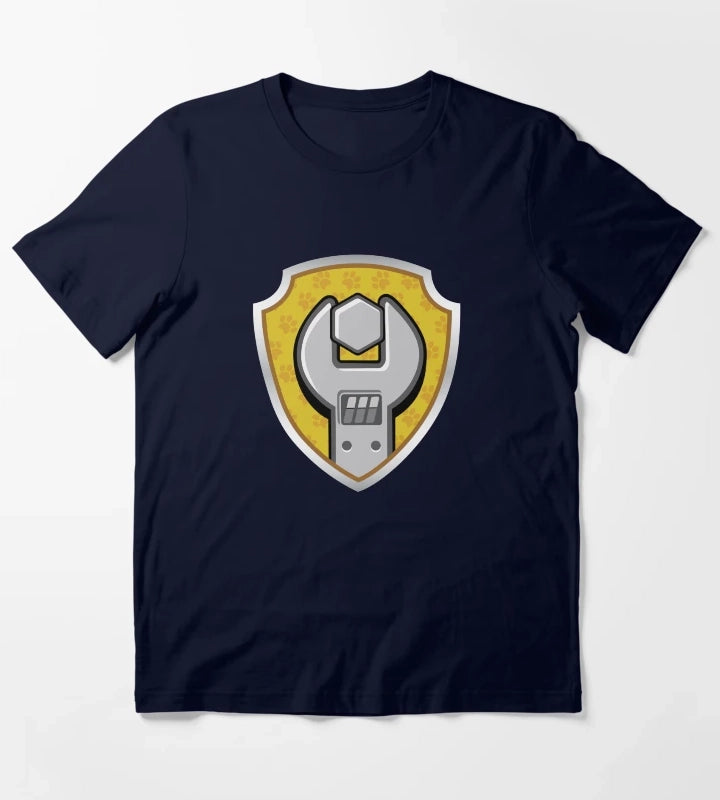 Rubble Construction Puptag GraphicLoveShop T-Shirt Navy
