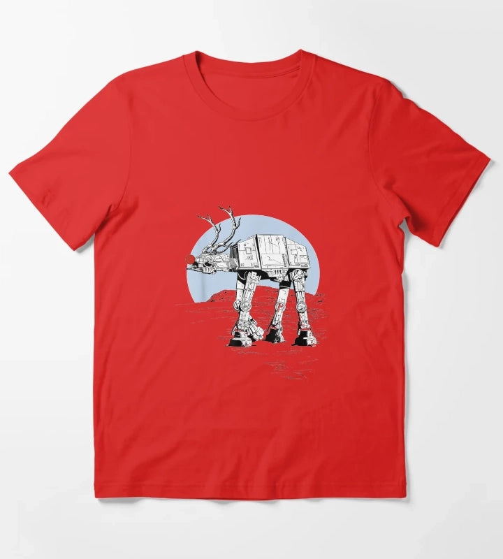 Rudolph ATAT Walker Christmas Graphic T-Shirt Red