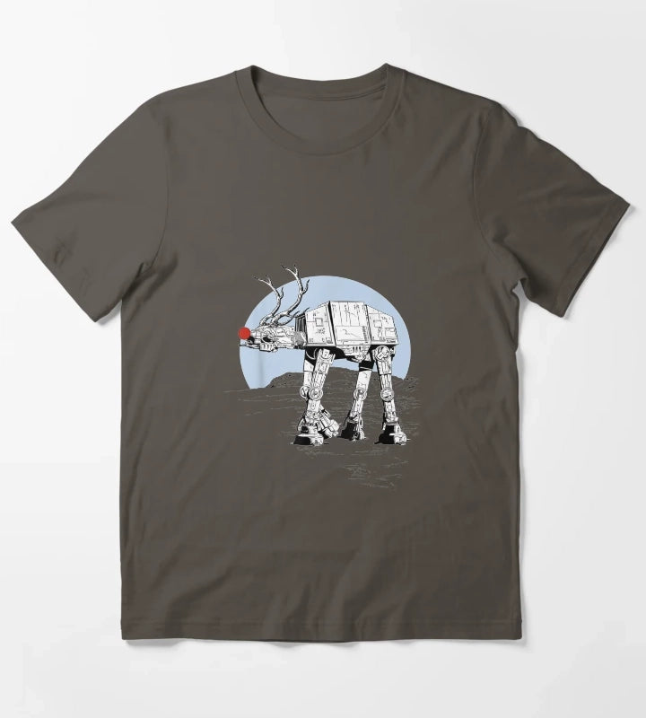 Rudolph ATAT Walker Christmas Graphic T-Shirt Dark Grey