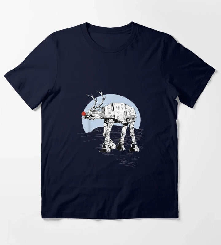 Rudolph ATAT Walker Christmas Graphic T-Shirt Navy