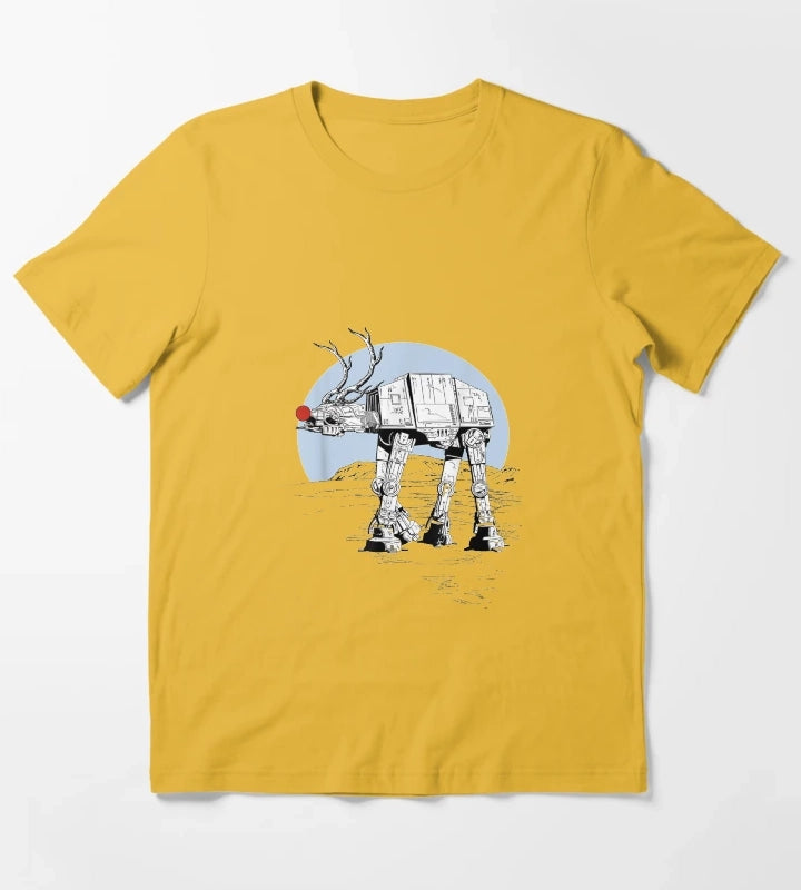 Rudolph ATAT Walker Christmas Graphic T-Shirt Yellow
