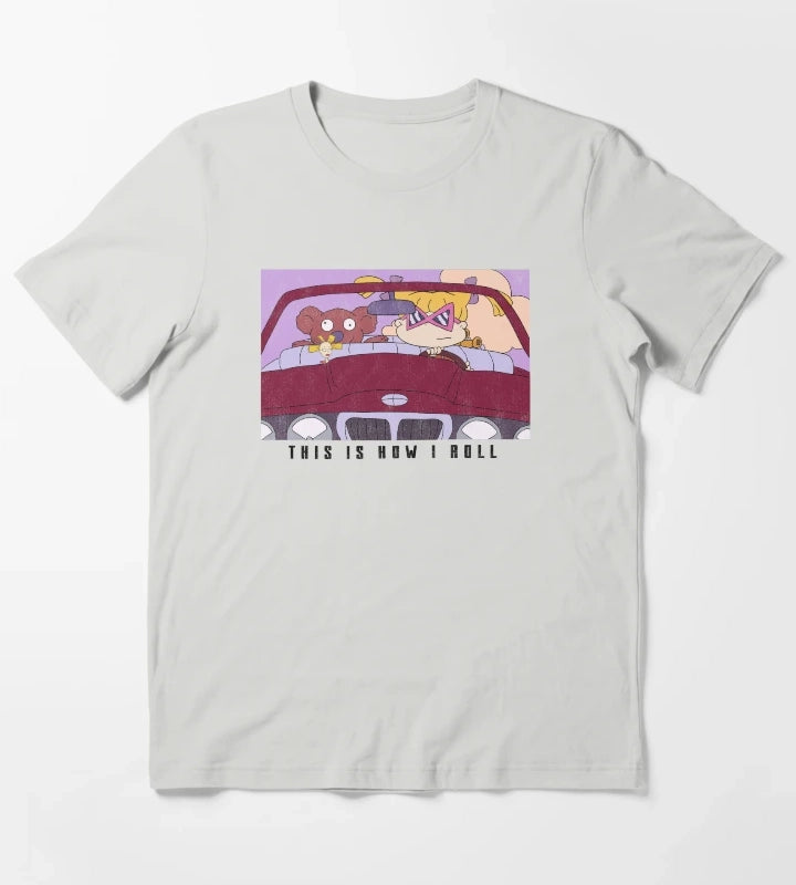 Rugrats Angelica And Cynthia This Is How I Roll T-Shirt Light Grey