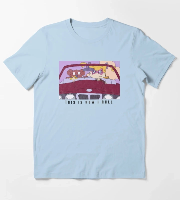 Rugrats Angelica And Cynthia This Is How I Roll T-Shirt Sky Blue