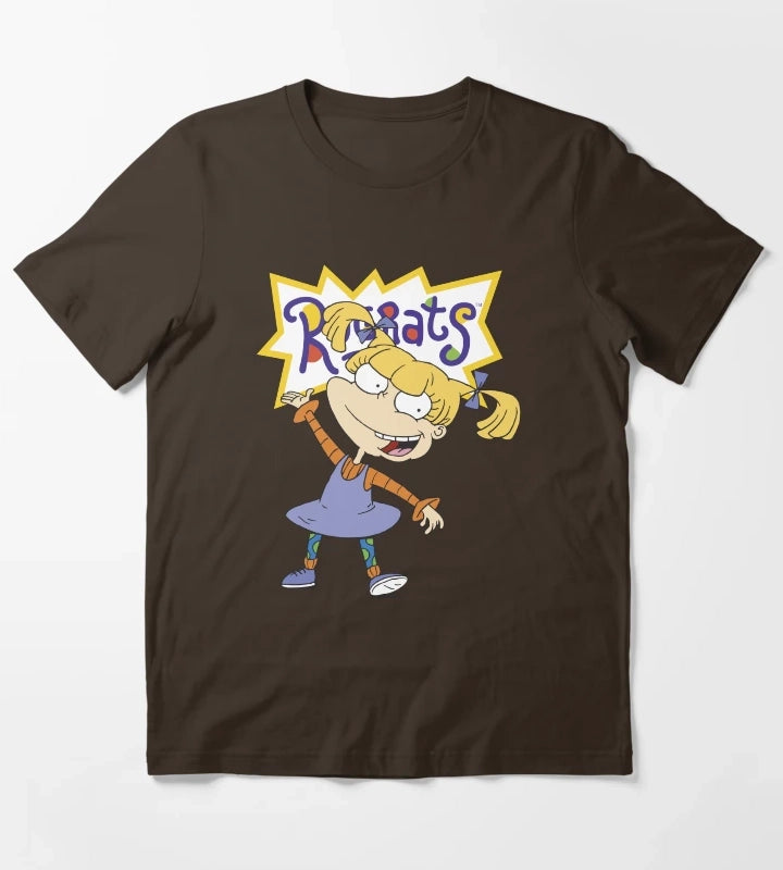 Rugrats Angelica Portrait Pose Logo T-Shirt Brown