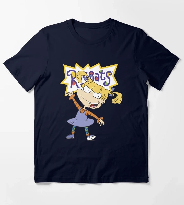 Rugrats Angelica Portrait Pose Logo T-Shirt Navy