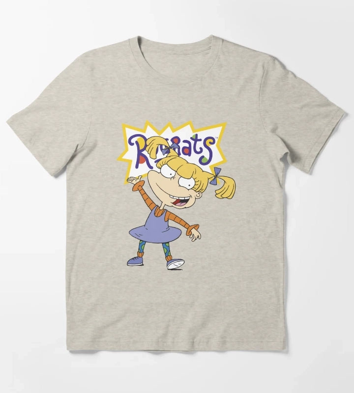 Rugrats Angelica Portrait Pose Logo T-Shirt Cream