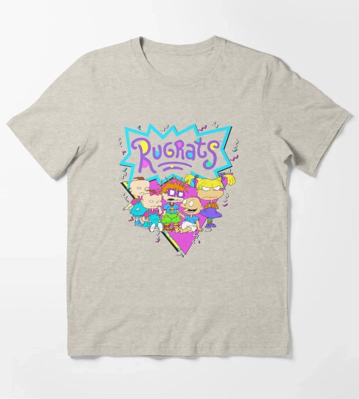 Rugrats Baby Group Bright Retro Logo T-Shirt Cream