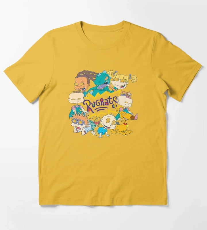 Rugrats Character Group Center Logo T-Shirt Yellow