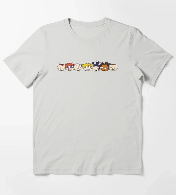 Rugrats Character Headshots Line Up T-Shirt Light Grey
