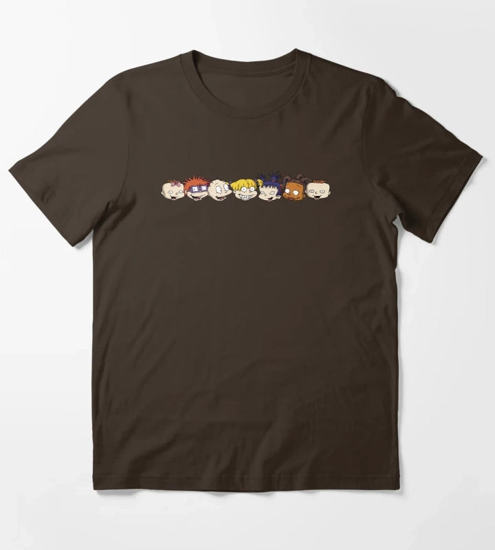 Rugrats Character Headshots Line Up T-Shirt Brown