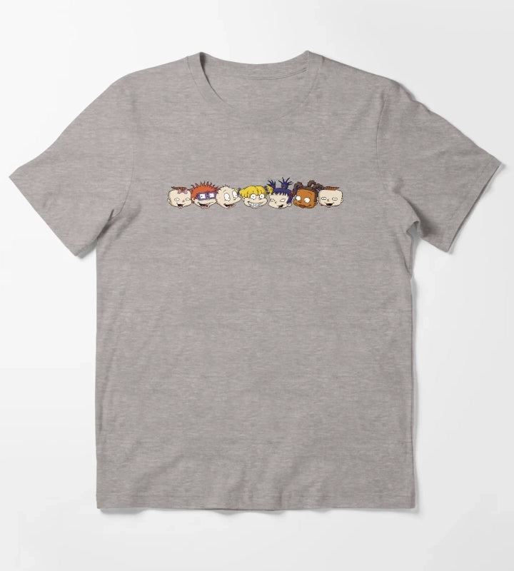 Rugrats Character Headshots Line Up T-Shirt Heather Grey