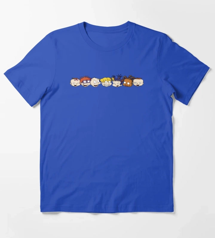 Rugrats Character Headshots Line Up T-Shirt Blue