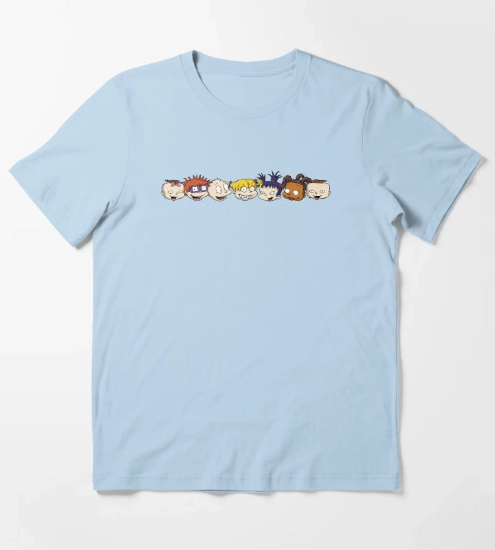 Rugrats Character Headshots Line Up T-Shirt Sky Blue
