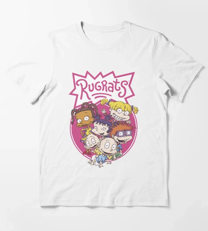 Rugrats Group Classic Circle Poster T-Shirt White
