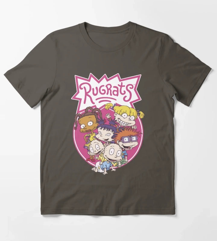 Rugrats Group Classic Circle Poster T-Shirt Dark Grey