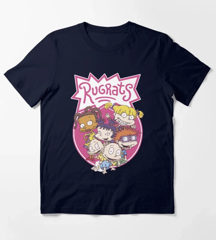 Rugrats Group Classic Circle Poster T-Shirt Navy