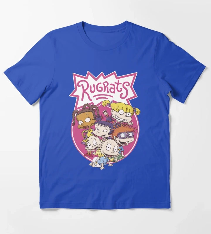 Rugrats Group Classic Circle Poster T-Shirt Blue