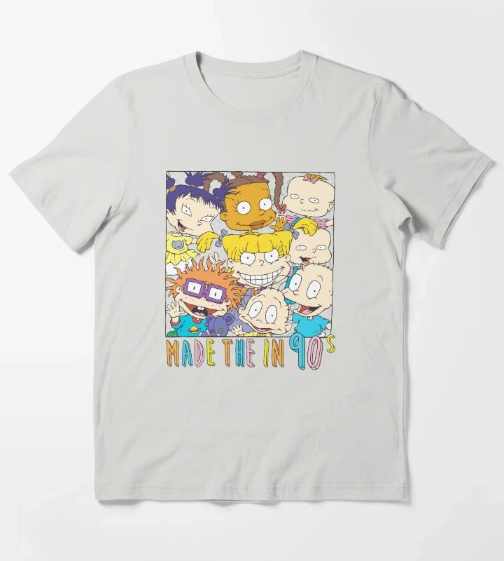 Rugrats Group Color Portrait Made In The Nineties T-Shirt Light Grey