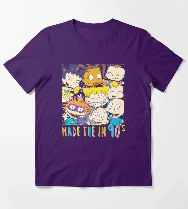 Rugrats Group Color Portrait Made In The Nineties T-Shirt Purple