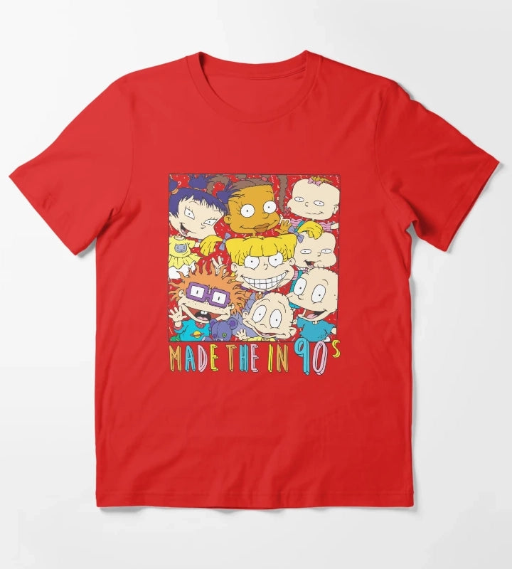 Rugrats Group Color Portrait Made In The Nineties T-Shirt Red