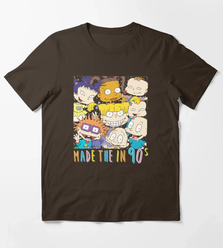 Rugrats Group Color Portrait Made In The Nineties T-Shirt Brown