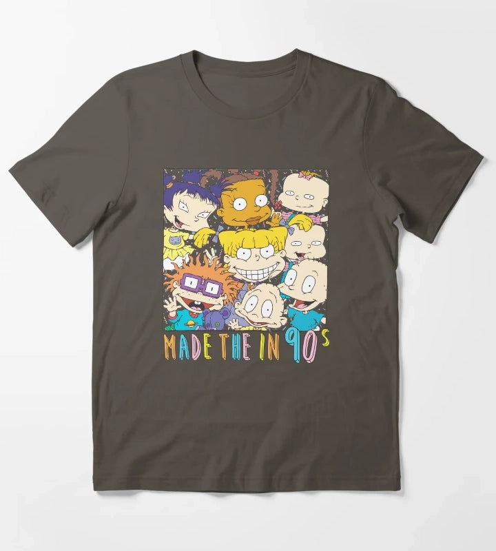 Rugrats Group Color Portrait Made In The Nineties T-Shirt Dark Grey