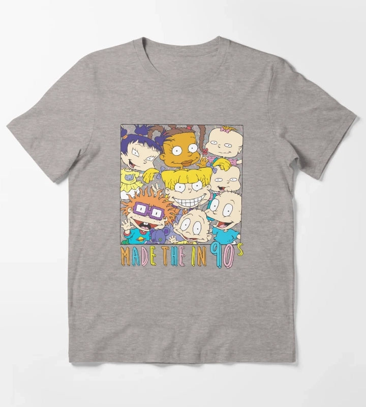 Rugrats Group Color Portrait Made In The Nineties T-Shirt Heather Grey