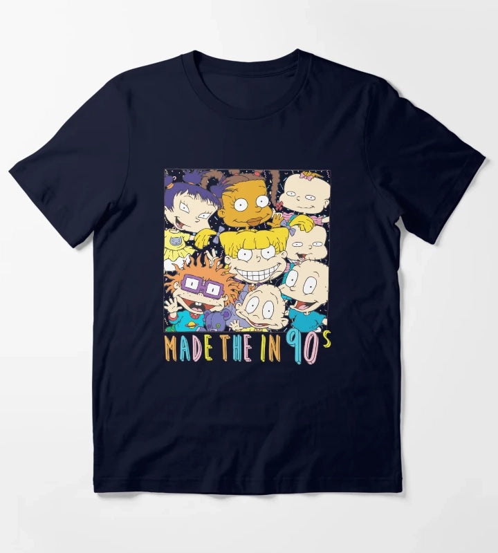Rugrats Group Color Portrait Made In The Nineties T-Shirt Navy