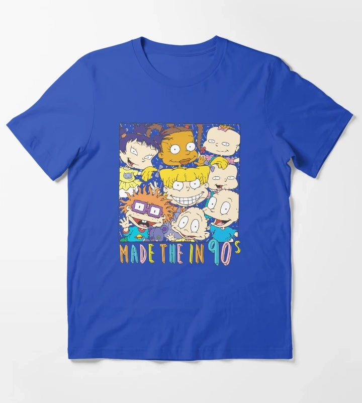 Rugrats Group Color Portrait Made In The Nineties T-Shirt Blue