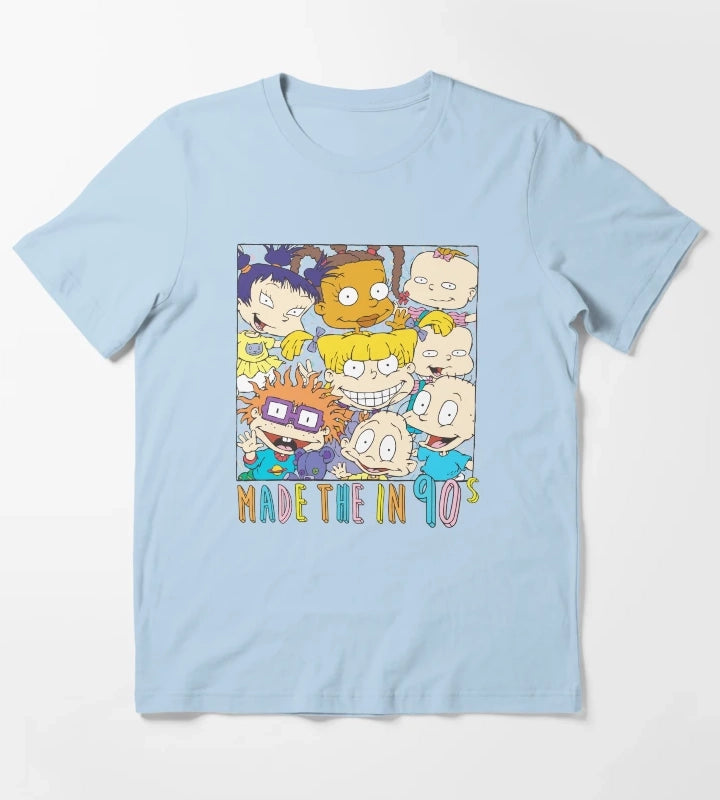 Rugrats Group Color Portrait Made In The Nineties T-Shirt Sky Blue
