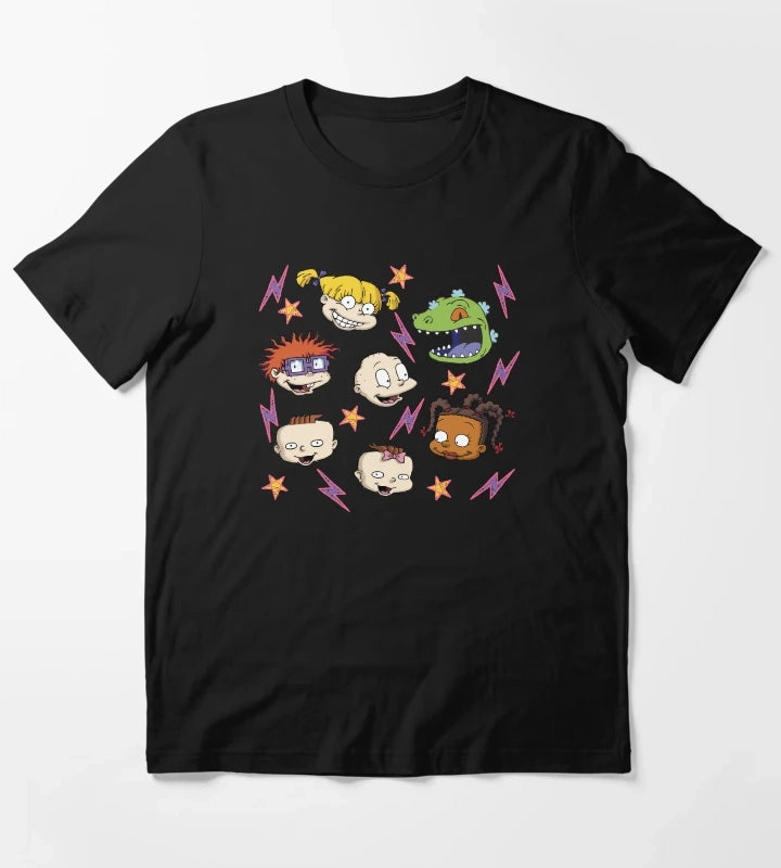 Rugrats Lightening and Stars Group Head Shot T-Shirt