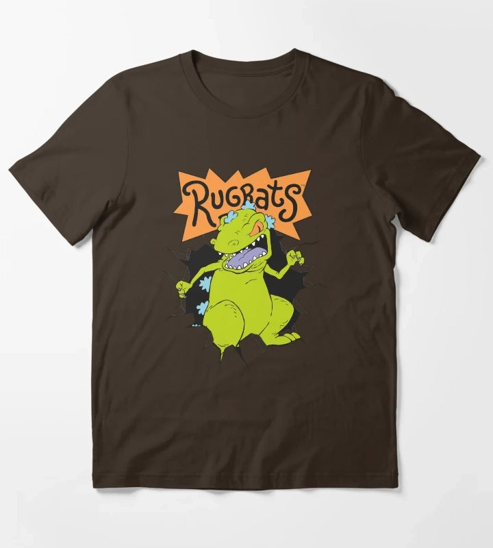 Rugrats Reptar Breakthrough Logo T-Shirt Brown