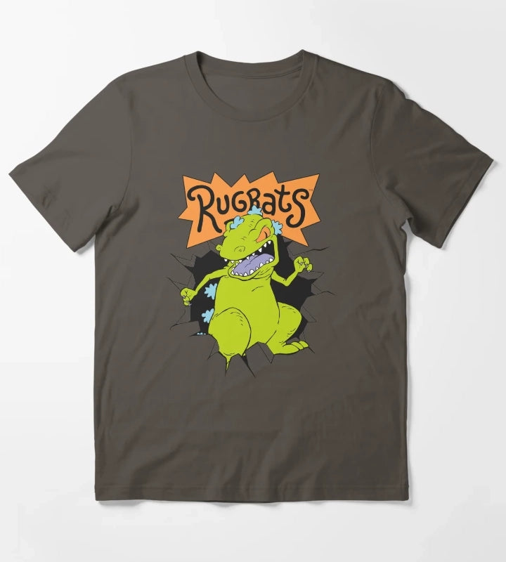 Rugrats Reptar Breakthrough Logo T-Shirt Dark Grey