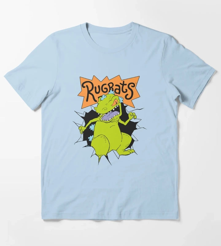 Rugrats Reptar Breakthrough Logo T-Shirt Sky Blue
