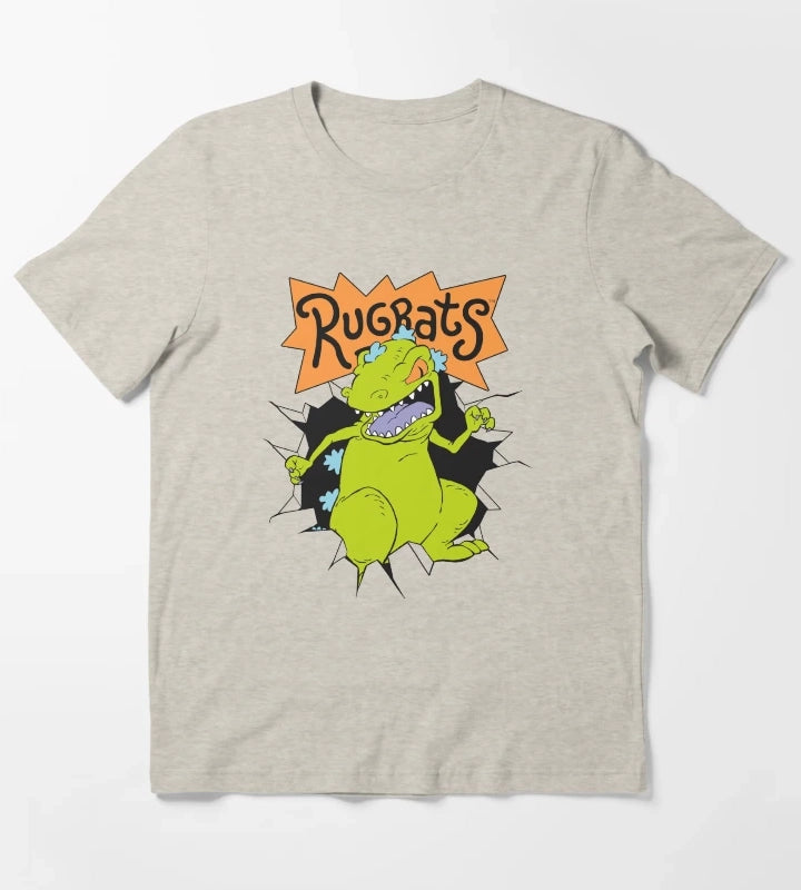 Rugrats Reptar Breakthrough Logo T-Shirt Cream