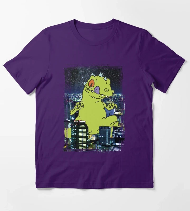 Rugrats Reptar City Rampage Portrait T-Shirt Purple