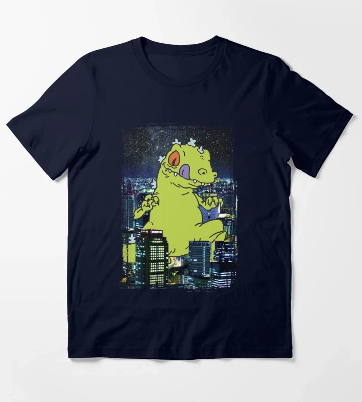 Rugrats Reptar City Rampage Portrait T-Shirt Navy