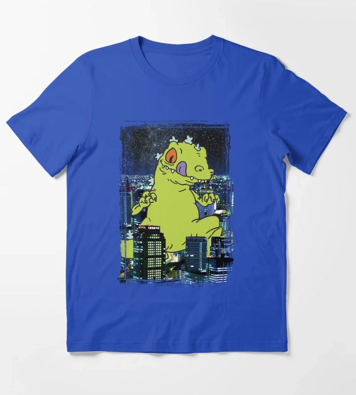 Rugrats Reptar City Rampage Portrait T-Shirt Blue
