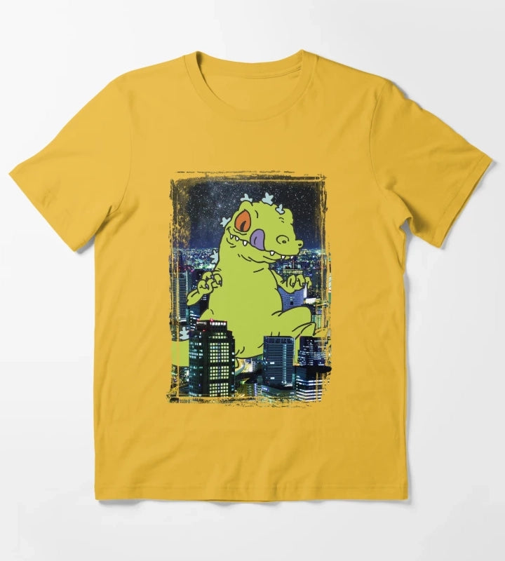Rugrats Reptar City Rampage Portrait T-Shirt Yellow